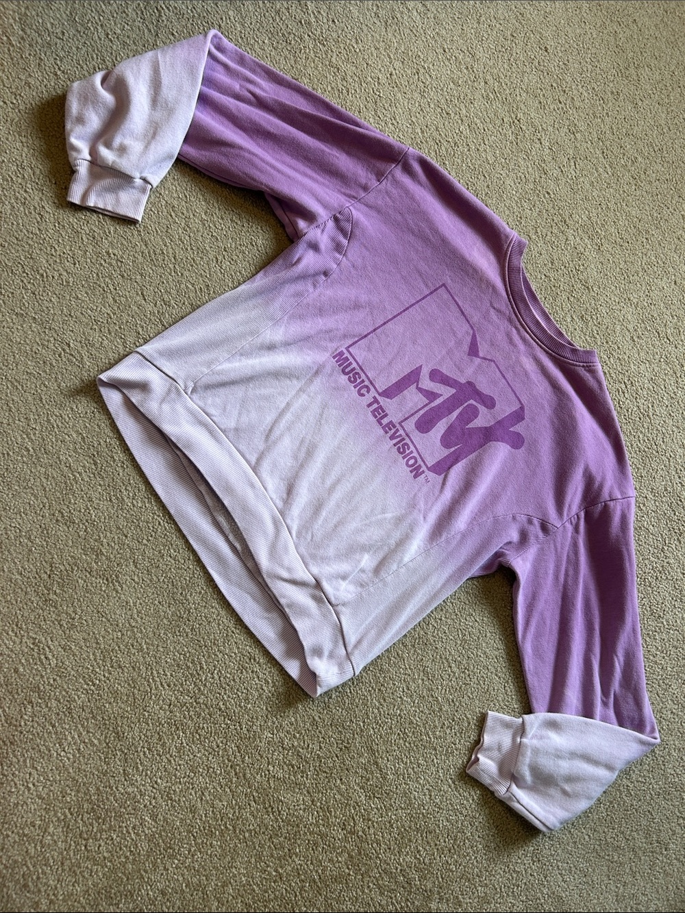 Girls, MTV purple fade sweatshirt